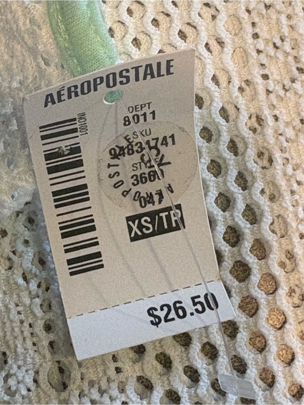 Aéropostale Crochet Lace Racerback Tank Top NWT XS Mint Trim Boho Beach - Picture 7 of 9